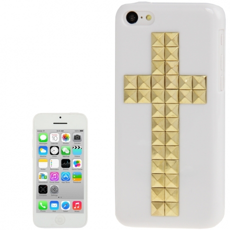 Coque iPhone 5C Cloutée Croix