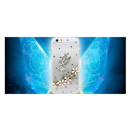 Coque iPhone 6 fée strass en relief