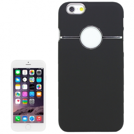 Coque iPhone 6 logo Apple cerlé Métal couleur noir