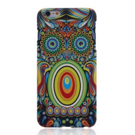 coque iPhone 6 / 6S phosphorescente et multicolore motif animal - hibou