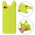 Coque iPhone 5C silicone koko cat - vert