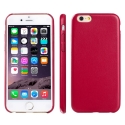 Coque iPhone 6 / 6S silicone motif cuir - magenta