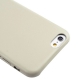 coque iPhone 6 / 6S silicone motif cuir - beige