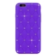 coque iPhone 6 / 6S silicone matelassé diamant - violet