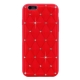 coque iPhone 6 / 6S silicone matelassé diamant - rouge